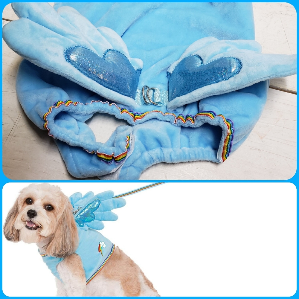 Rubie's Light Blue Rainbow Trim Winged Dog Costume Harness